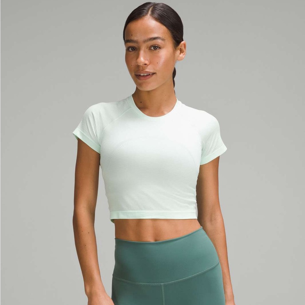 Lululemon Swiftly Tech Cropped Short-Sleeve Shirt 2.0 Ideal Mint